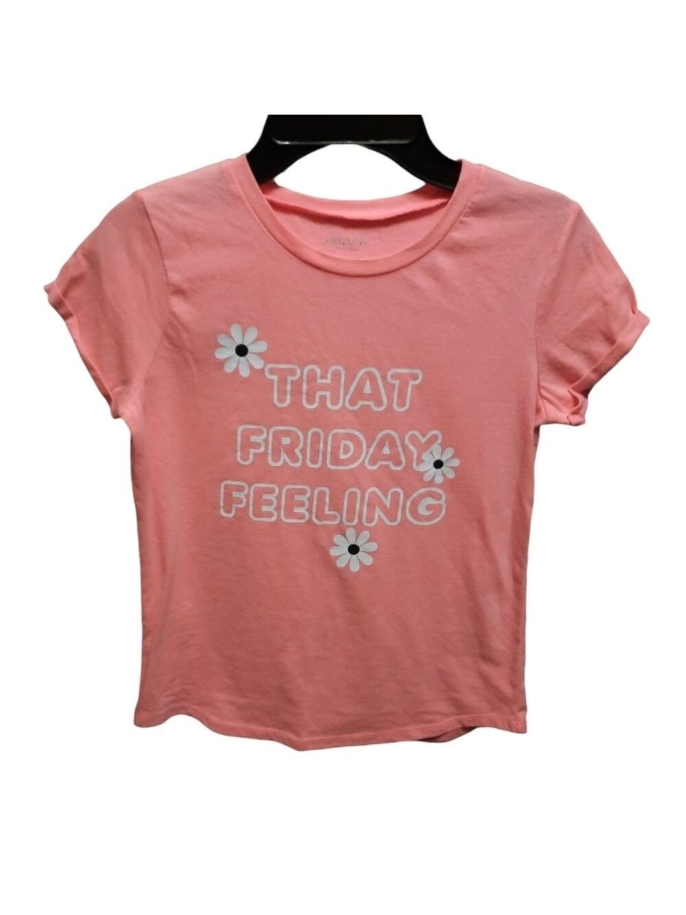 Arizona Jean Co Pink Floral Tee Medium